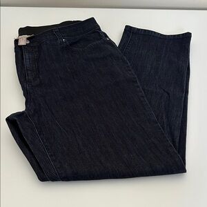 Chico's Women's Dark Denim Straight Jeans - Size 2.5 or Size 14 Short Inseam 29”